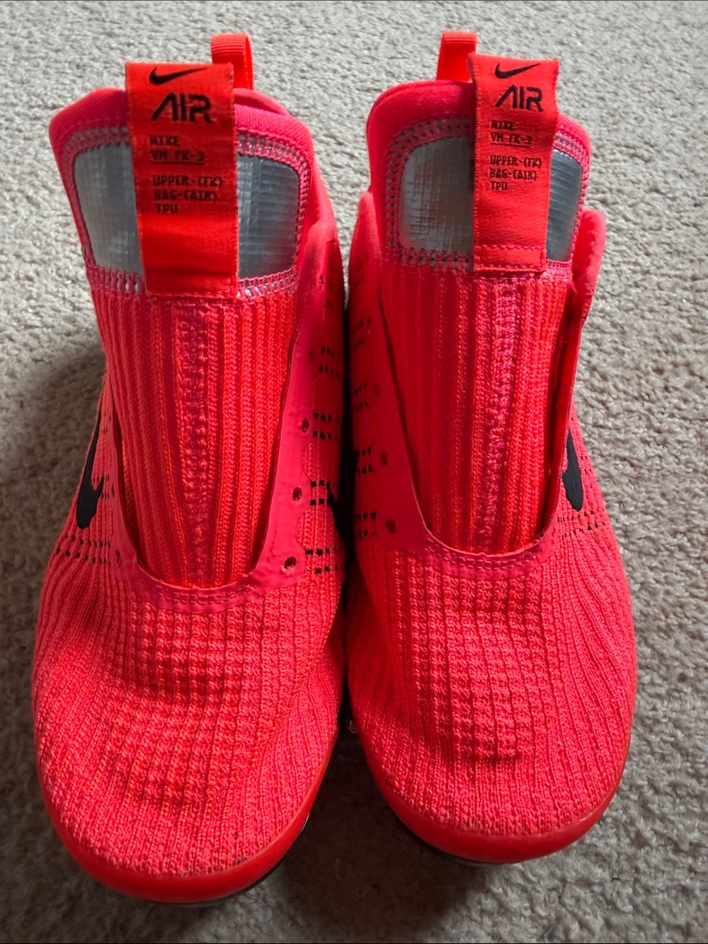 Nike Kids Neon Red Slip-On Knit Sneakers